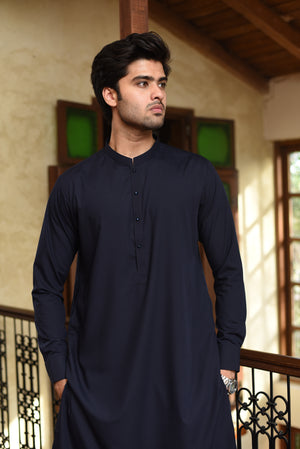 NAVY BLUE-KAMEEZ SHALWAR