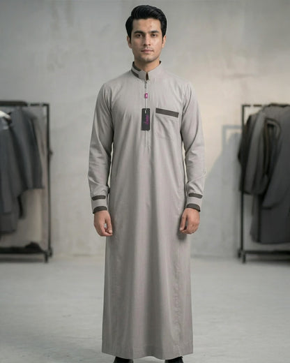 Premium designer Grey thobe