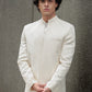LIGHT SILVER PRINCE COAT JAMAWAR