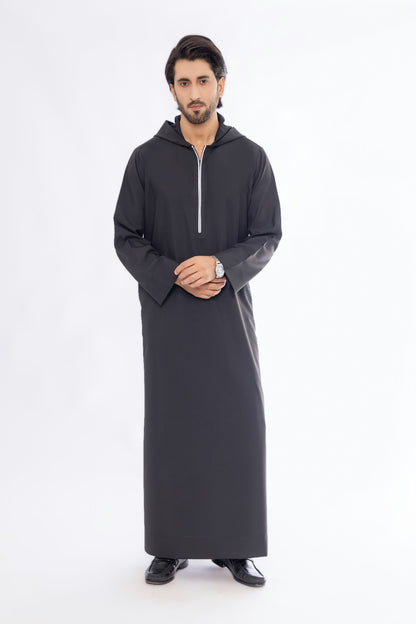 Black Hoody Thobe