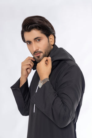 Black Hoody Thobe