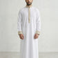Heavy Embroidered White Thobe