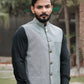 TEXTURED GREY WAIST COAT