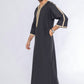 Black Morocan golden Embroidery Thobe