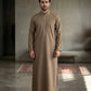 Saudi Zipper brown Thobe
