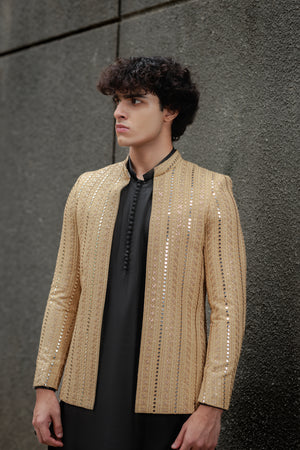 GOLDEN PRINCE COAT MOTIVE EMBROIDERY