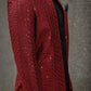 MAHROON PRINCE COAT JACKARD TUXEDO
