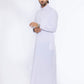 White Embroidery Saudi Thobe
