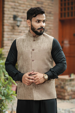 TEXTURED GOLDEN WAIST COAT