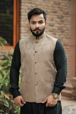 TEXTURED GOLDEN WAIST COAT
