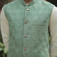SKY BLUE EMBROIDERED WAISTCOAT