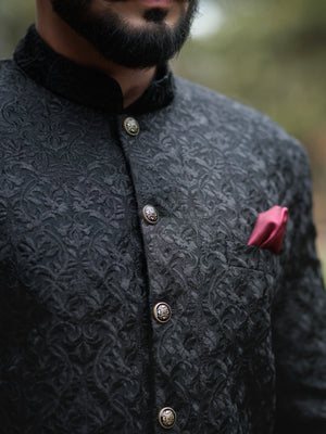BLACK PRINCE COAT EMBROIDERY