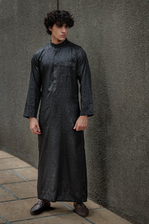 Plain Black Saudi Thobes