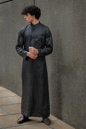 Plain Black Saudi Thobes