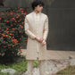 GOLD SHERWANI EMBROIDERY 2 PCS OPEN