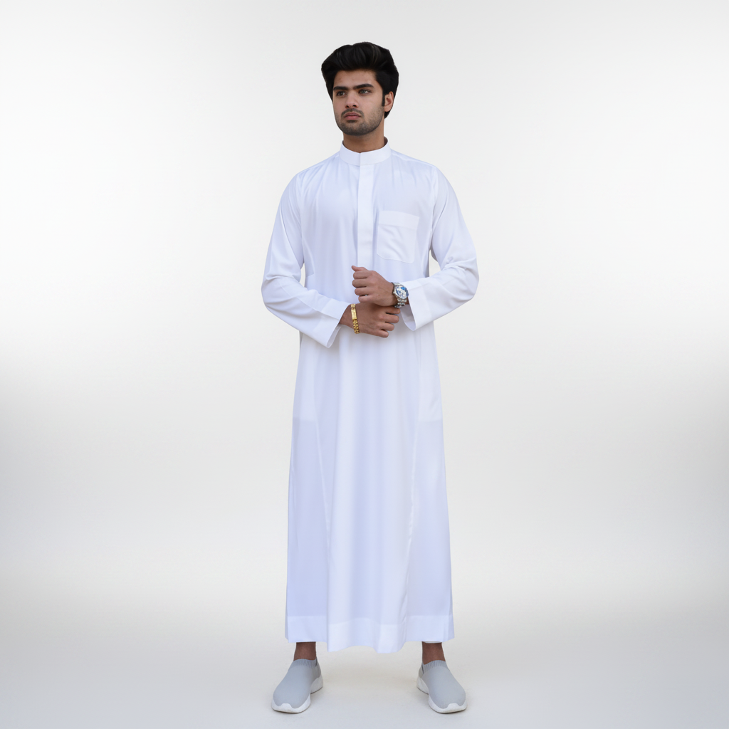 Al Sada – Plain White Saudi Thobe
