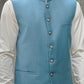 SATIN ROYAL BLUE WAISCOAT