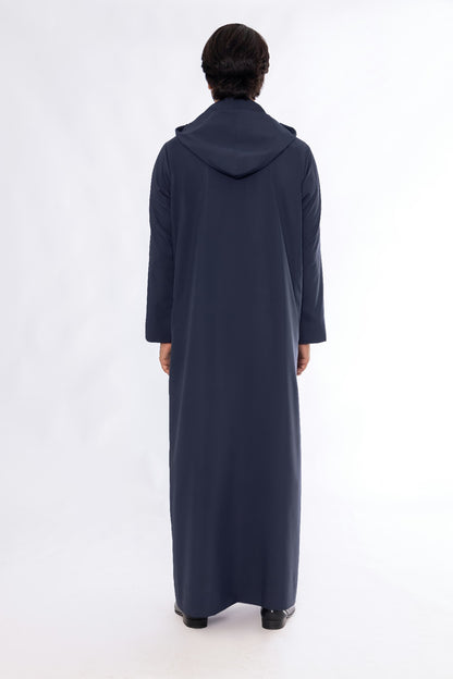Blue Hoody Thobe