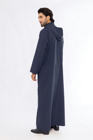 Blue Hoody Thobe