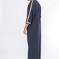 Navy Blue Morocan Embroidery Thobe