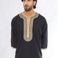 Black Morocan Embroidery Thobe