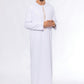 White Embroidery Emirati Thobe