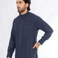 Navy Blue Embroidery Saudi Thobe