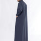 Navy Blue Embroidery Saudi Thobe