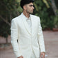 WHITE LUXURY 3-PIECE SUIT FOR MEN'S
