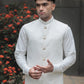 TEXTURED SILVER WAIST COAT