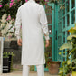 Textured Cream Kameez Shalwar