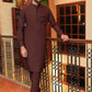 Mehroon Blended Kameez Shalwar