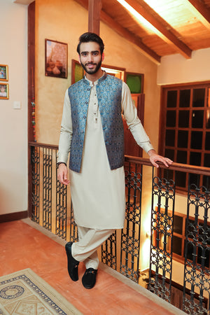 Blue Royal Waist Coat