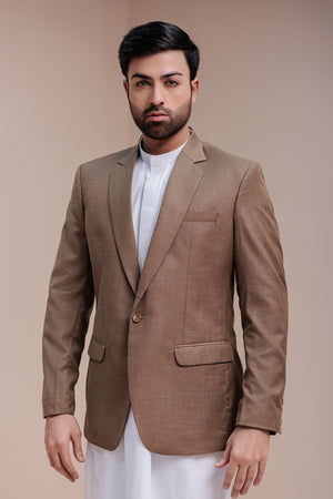 Beige Formal Blazer For Men