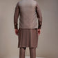 Light Brown Textured Waist Coat