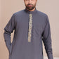 Grey With Golden Embroidery
