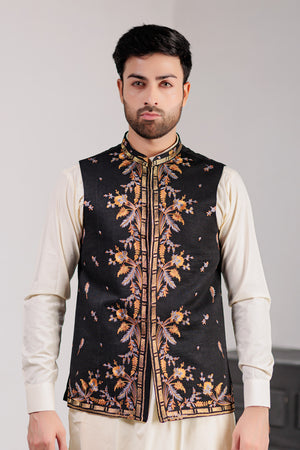 Black Embroiderd Waist Coat
