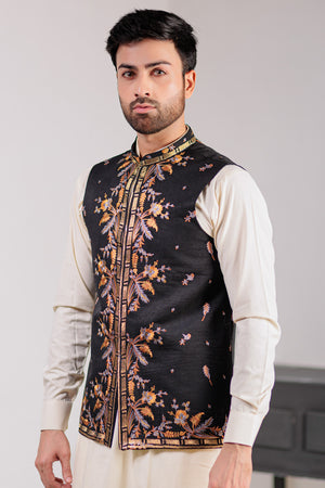 Black Embroiderd Waist Coat