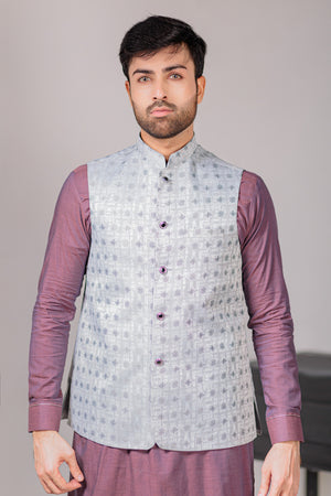 Grey Jackard Waist Coat