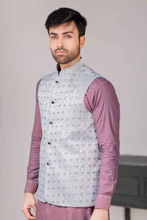 Grey Jackard Waist Coat