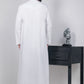 White Emarati Zipper Thobe