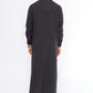Black Saudi Embroidery Thobe