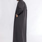 Black Saudi Embroidery Thobe
