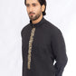 Black Saudi Embroidery Thobe