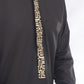 Black Saudi Embroidery Thobe