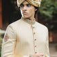 LEMON SHERWANI JUTE JACKARD WITH H.WORK