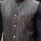 TEXTURED BLACK WAIST COAT