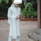 WHITE EMBROIDERED  SHERWANI WITH HANDWORK