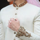OFF WHITE SHERWANI WITH HANDWORK