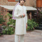 OFF WHITE SHERWANI WITH HANDWORK